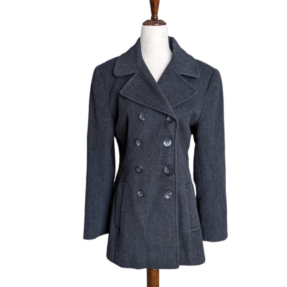 Kenneth Cole Reaction Double Breasted Wool Jacket Size 8
